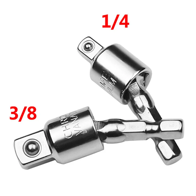

1PCS 1/4" 3/8" Stainless Steel Hex Shank Drill Bit Wrench Socket Adapter Drive Ratchet Tool