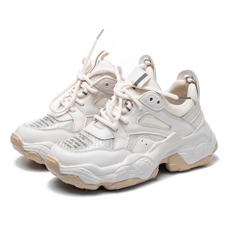 Женские кроссовки на плоской подошве MORAZORA повседневные из натуральной кожи с