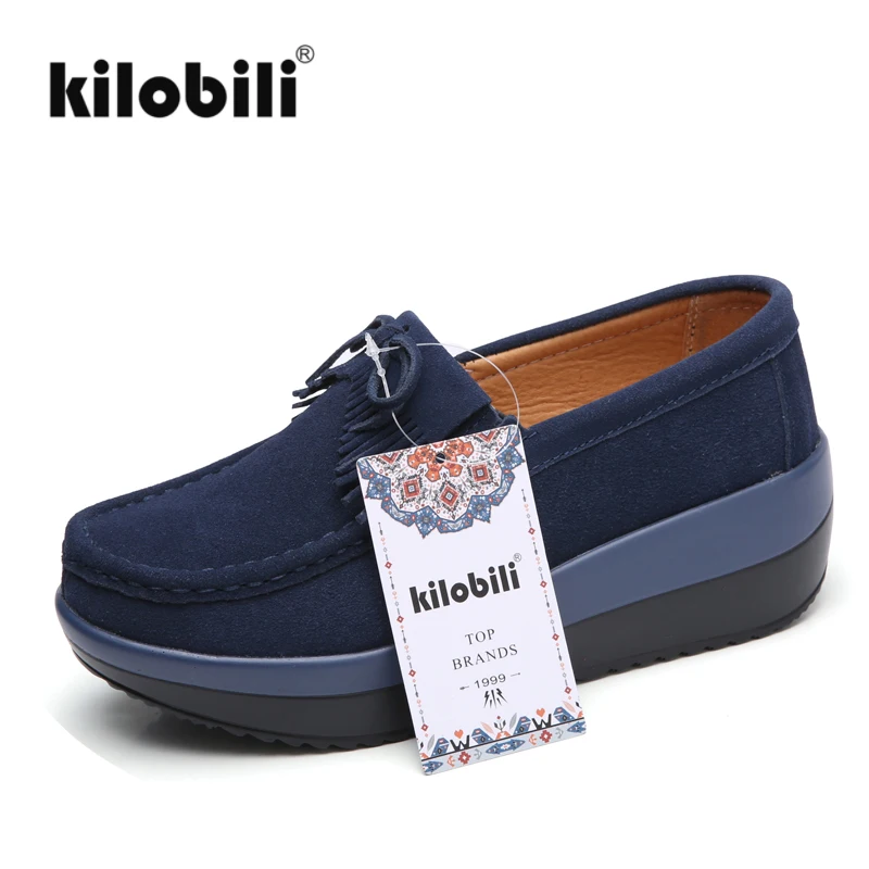 Kilobili/ г., весенняя женская обувь на плоской платформе; замшевые женские мокасины на шнуровке; женские кроссовки; женская обувь на толстой мягкой подошве