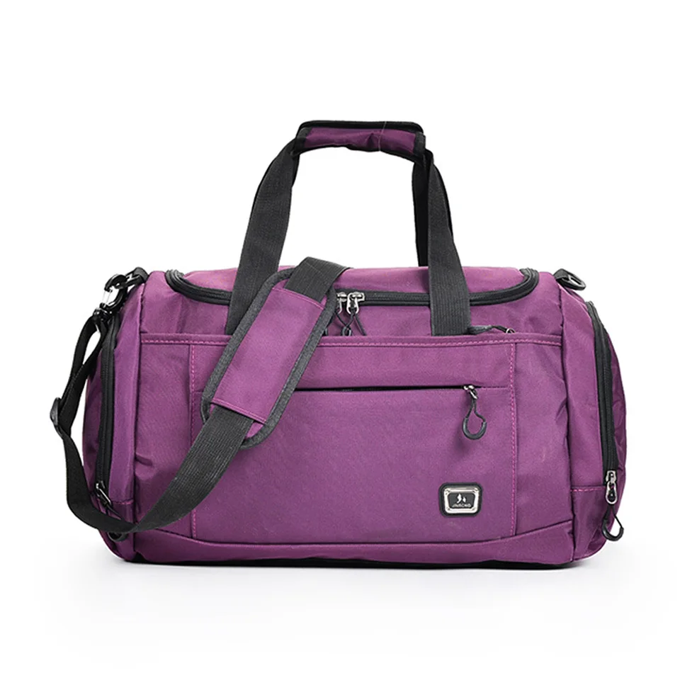 Large Capacity Sport Bags Gym Bag Men Woman Fitness Training Yoga Bags Waterproof Travel Outdoor Sports Bag Shoulder Handbag - Color: Purple