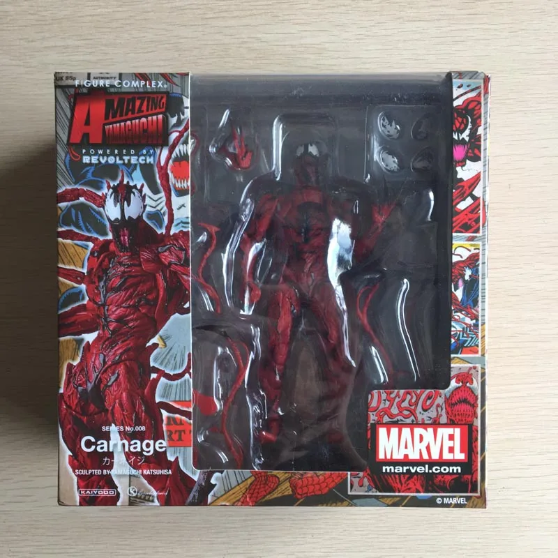 Carnage With Box Marvel супер герой Дэдпул Фигурка Человека-паука танос Гвен Веном Carnage Deathstroke Росомаха Psylocke BJD модель игрушки - Цвет: Carnage With Box