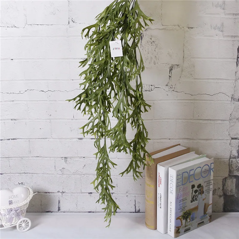 

Seaweed teng Heat sale simulation plastic sea grass leaf plant wall decorative leaves green plant leaves vine branches