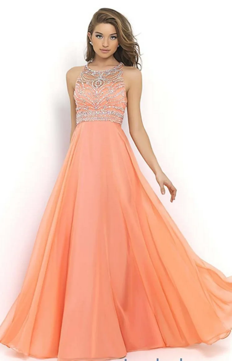 Женское шифоновое платье без рукавов длинное вечернее с перекрещивающимися