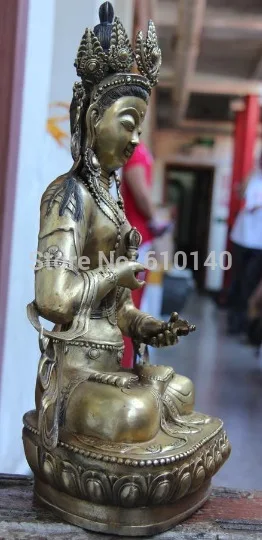 17 Тибет Буддизм Медь Бронза Ваджрасаттва кван инь Богиня Статуя Будды|buddha face|buddha