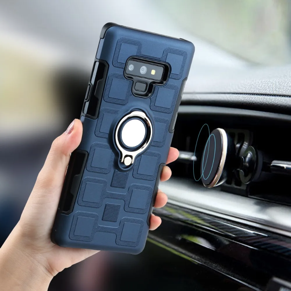 Ударопрочный чехол для Samsung Note 9 2 в 1 TPU + PC сверхмощный кронштейн Магнитный с