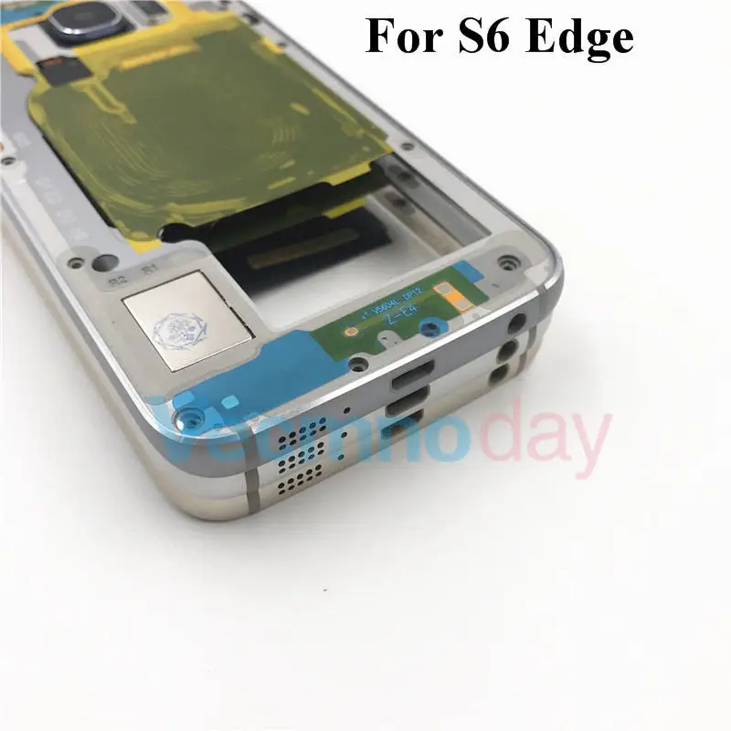 Оригинальный корпус со средней рамкой рамка для Samsung Galaxy S6 edge G925 запасные