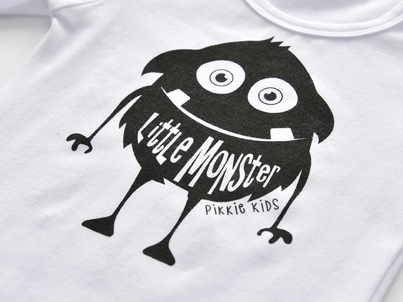 Комплект одежды из 2 предметов с рисунком маленького монстра для новорожденных