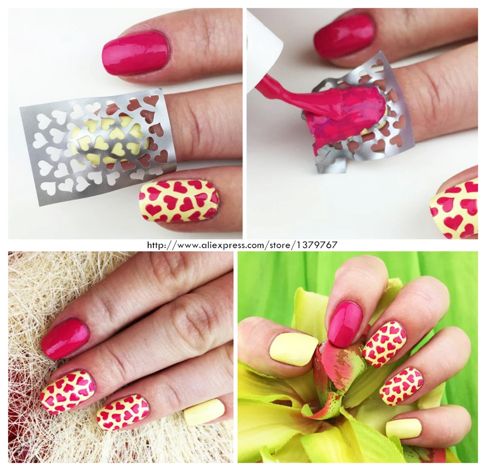 Винил для ногтей оптовая продажа 28 стилей маникюрный трафарет набор накладные