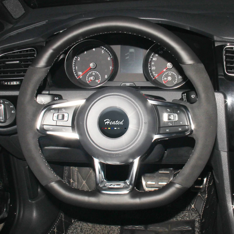 Оплетка на руль Обложка для Volkswagen VW Golf 7 GTI гольф R MK7 VW Polo GT Scirocco capa para volante