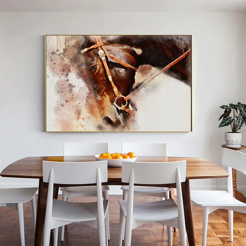 Modern Abstarct Grace And Beauty Horse Oil Painting on Canvas Art Wall Picture Posters and Prints for Living Room Home Decor | Дом и сад
