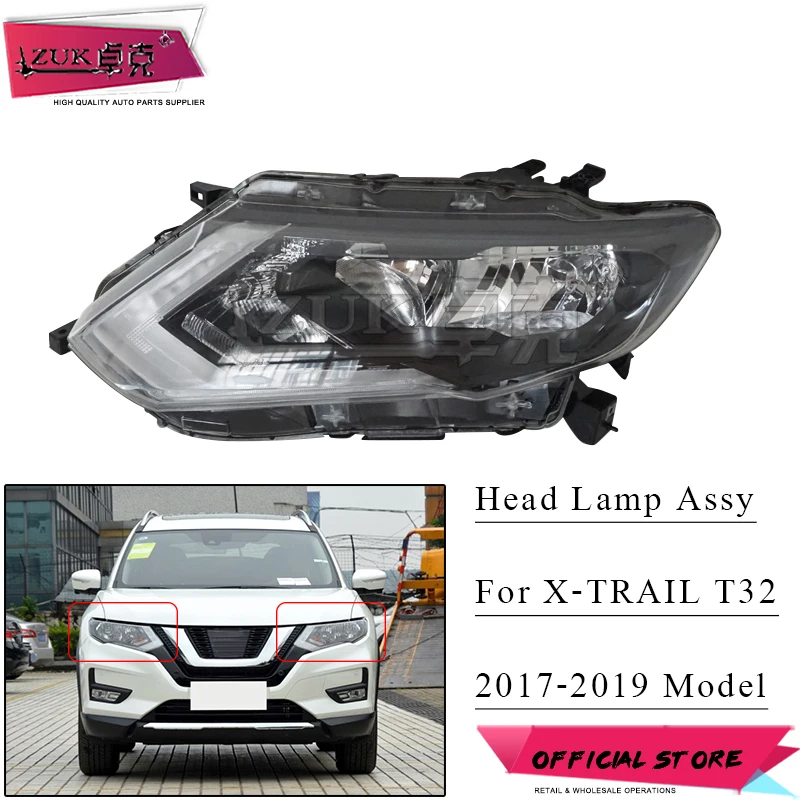 Передний галогенный налобный светильник ZUK для NISSAN X-TRAIL ROGUE T32 дневные ходовые огни светодиодный налобный светильник
