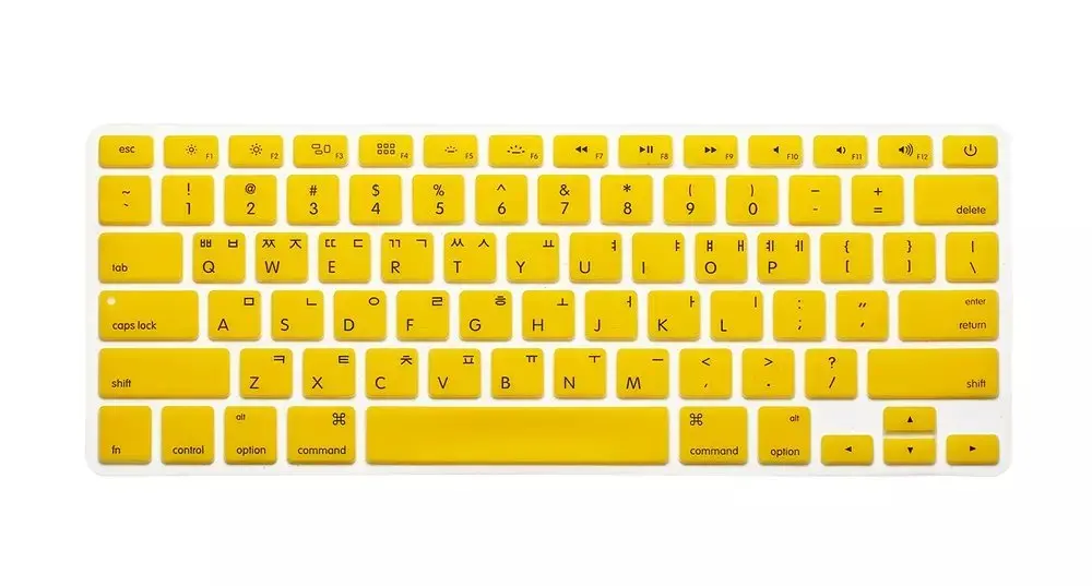 Раскладка корейских букв алфавит наклейки на клавиатуру для Macbook Pro 1" 15" 1" /Macbook Air 13 retina 13 силиконовый чехол на клавиатуру