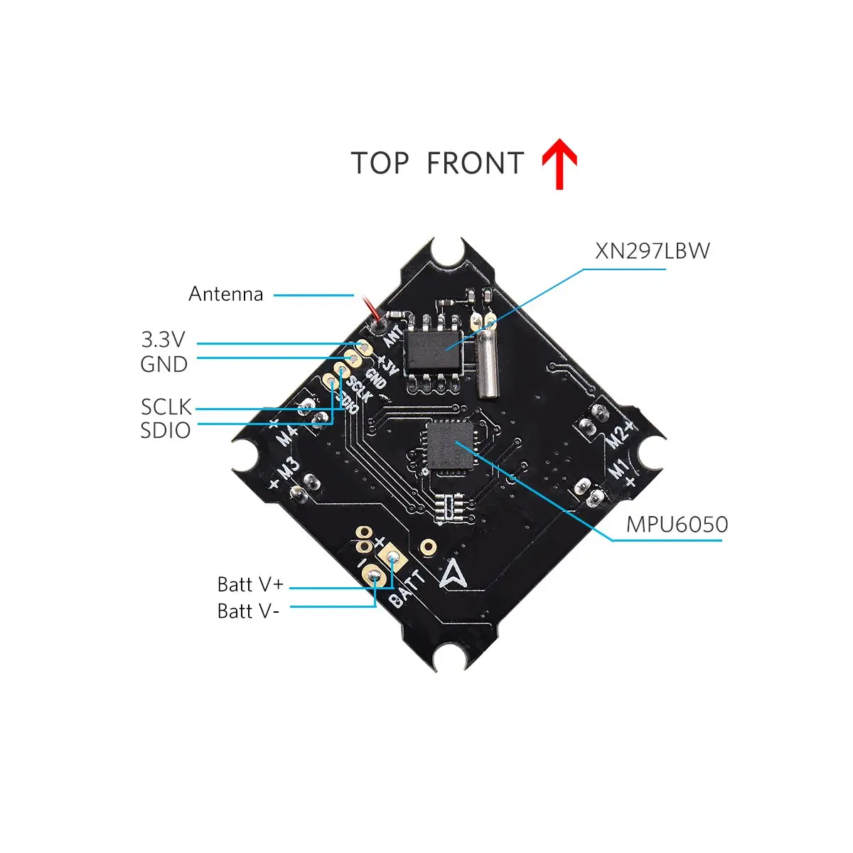 Контроллер полета BETAFPV FPV FC Lite совместим с прошивкой из серебра для квадрокоптера