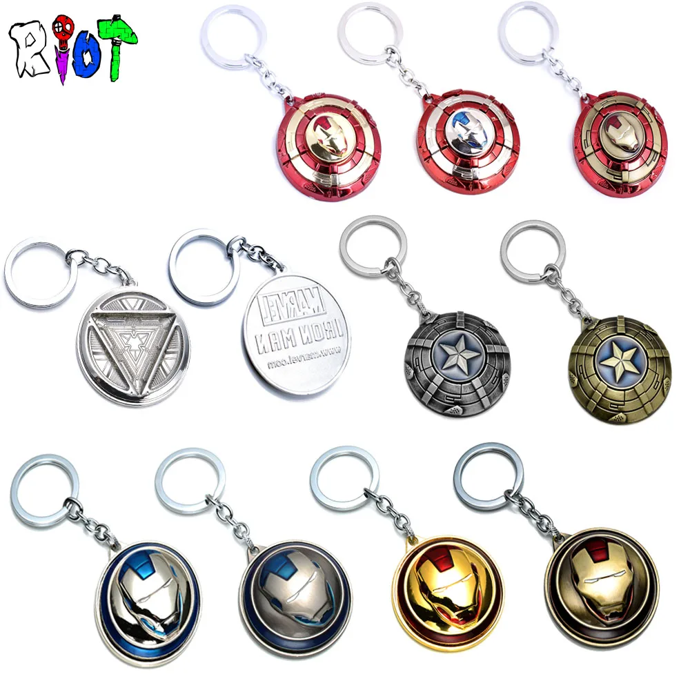 13 стилей классический Железный человек округлый 3D брелок может поворачиваться