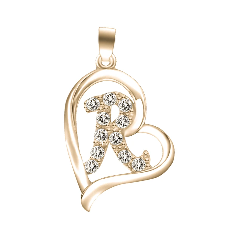 Gold R Золотые, серебряные, с инициалами, с буквами, модные, для мамы, ожерелье, для женщин, Гадис, любовь, массивное ожерелье для женщин, алфавит, украшения из букв, подарки - Окраска металла: Gold R