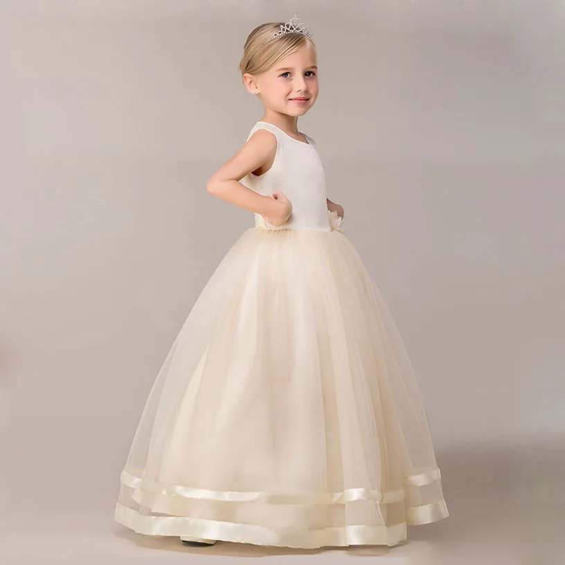 Платья для девочек лето 2017 г. нарядное свадебное платье девочек-подростков
