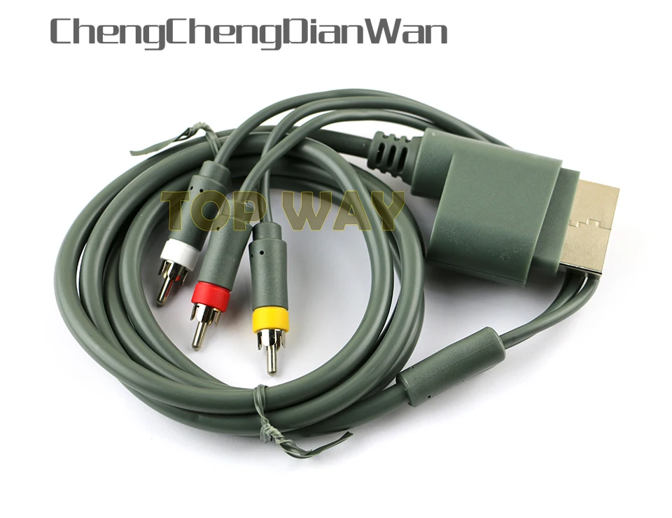 ChengChengDianWan для xbox 360 1 8 м покрытый композитным AV кабелем разрешение 3 RCA HD ТВ аудио