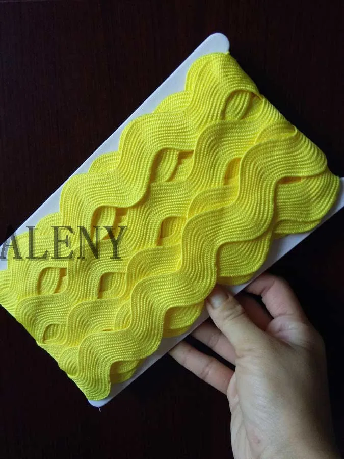 Newest 10yards/lot 25mm Ric Rac Zig Zag Ribbons Color Choice Beautiful Wave Lace Cord Threads For Craft Making | Дом и сад