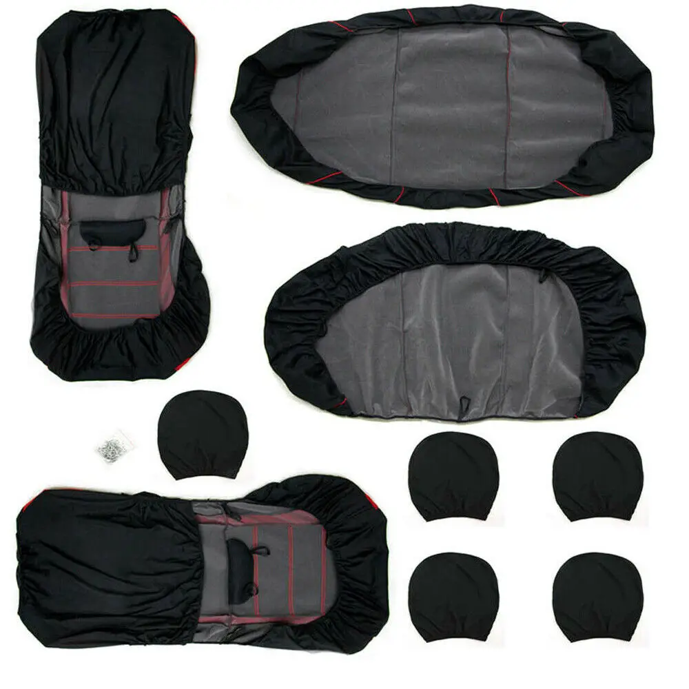 Универсальные чехлы для автомобильных сидений комплект из 9 предметов защита