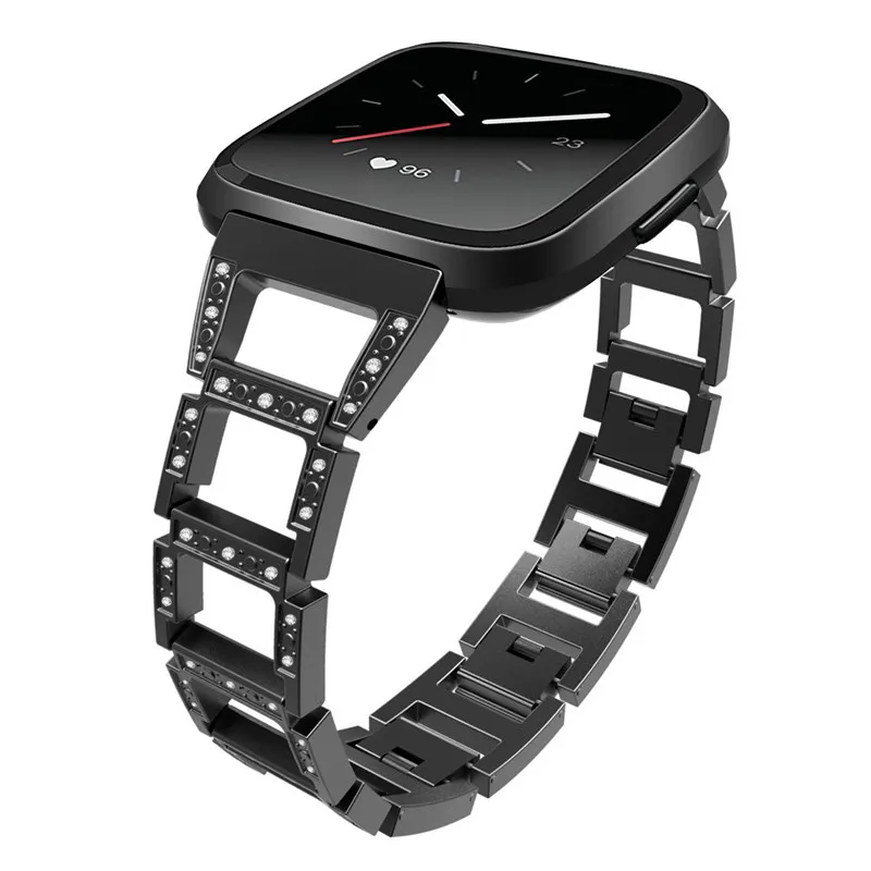 Роскошный ремешок с кристаллами для Fitbit Versa женские ремешки умных часов