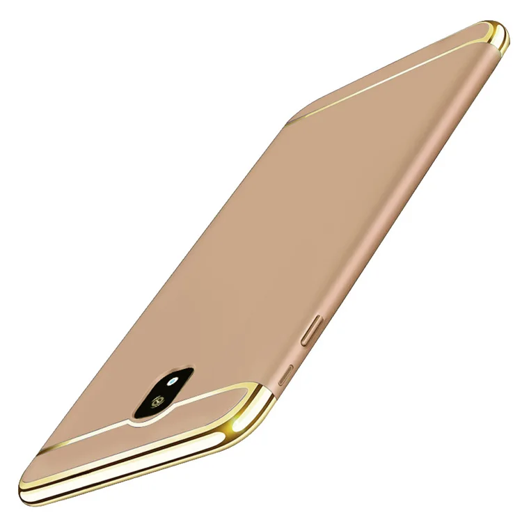 Золотой Для samsung Galaxy J7 J730 чехол роскошный бизнес 3 в 1 pc задняя крышка для samsung Galaxy J730 J7 Pro J730FM Coque - Цвет: Золотой