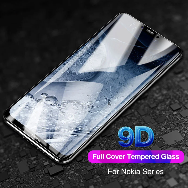 9D полное покрытие из закаленного стекла для nokia 8 1 7 plus 9 9H протектор экрана glas