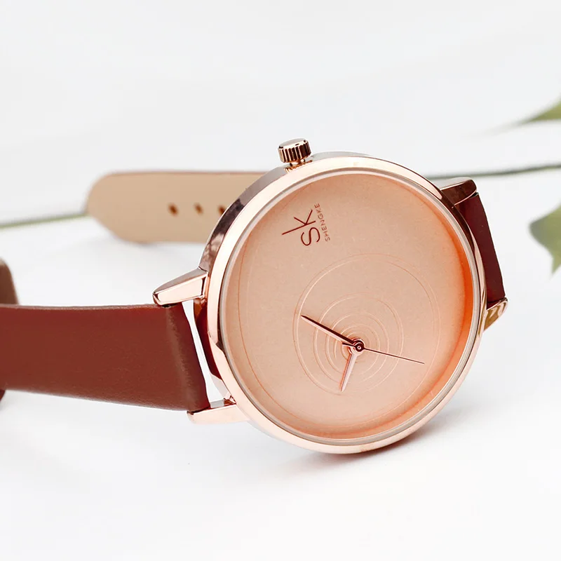 Shengke Creative Women Watches Fashion Leather Wrist Watch Montre Femme 2018 SK Luxury Female Quartz Reloj Mujer #K0039 | Наручные часы