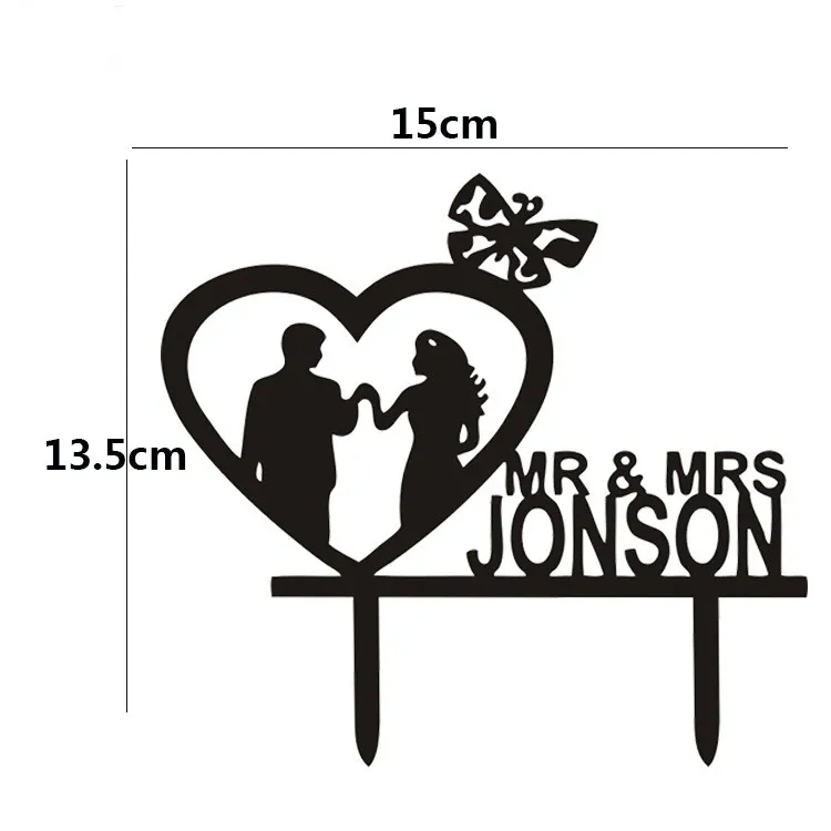 Mr& Mrs это день рождения девочки мальчика Свадебные акриловые флажки для торта Счастливого Рождества Хэллоуин торт Топпер вечерние украшения торта