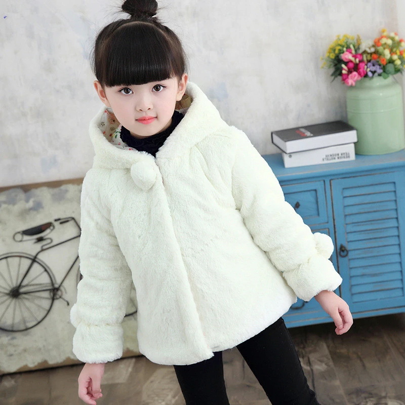 2017 г. осенне-зимнее пальто на искусственном меху для девочек детская верхняя