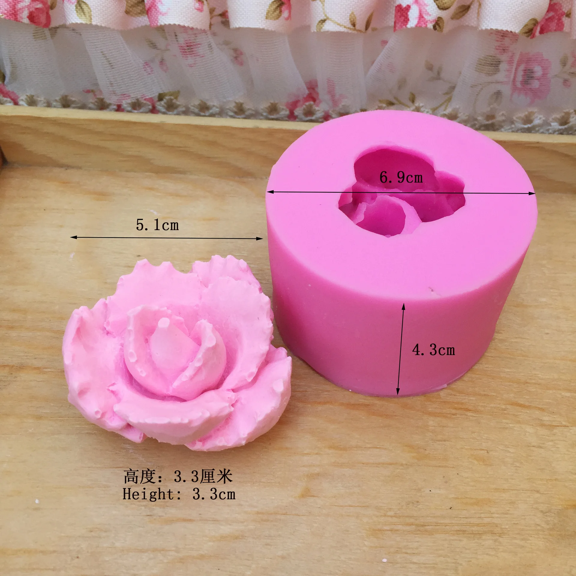 3D ремесло штукатурка цветок Плесень Силиконовый кактус плантатор силиконовая