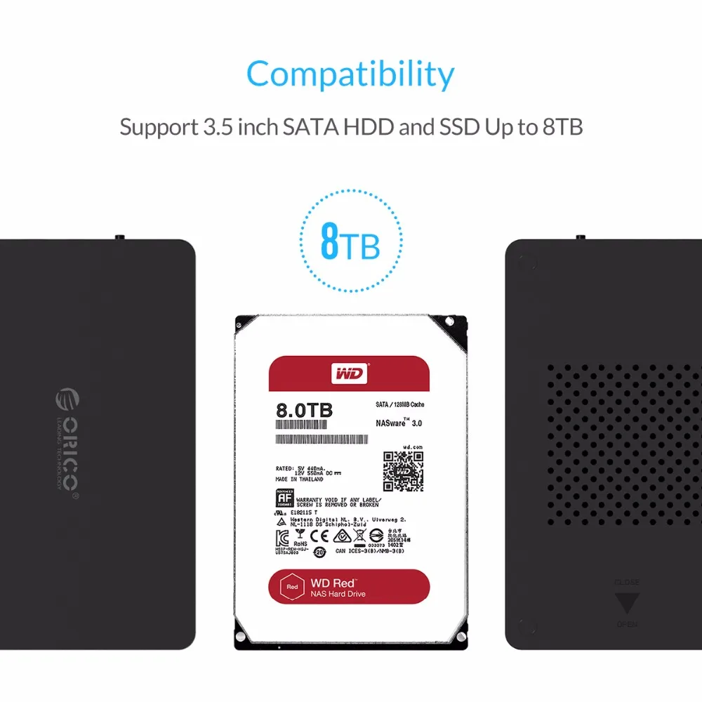 ORICO 2 5 дюймовый корпус для жесткого диска Sata3.0 USB 3 чехол с бесплатной поддержкой