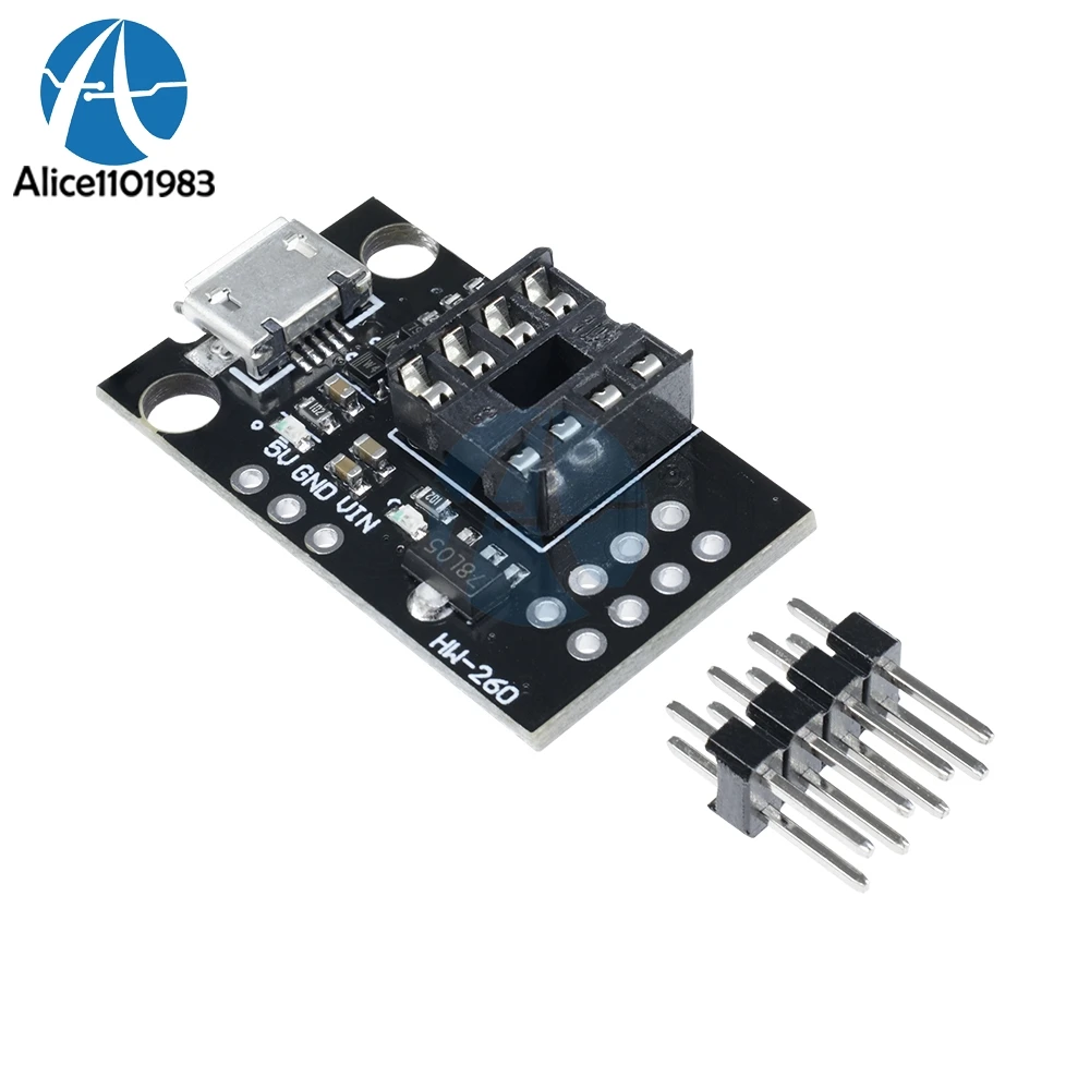 Подключаемая разработка голая плата для ATtiny13A ATtiny25 ATtiny45 ATtiny85 программирующий