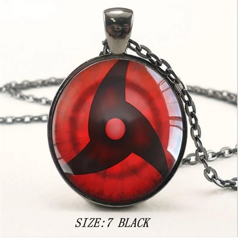 style 7 Новинка, Ожерелье Наруто Шаринган глаз, винтажная Ювелирная цепочка Наруто, стеклянные подвески, ожерелья, аниме подвеска а911 - Цвет: style 7