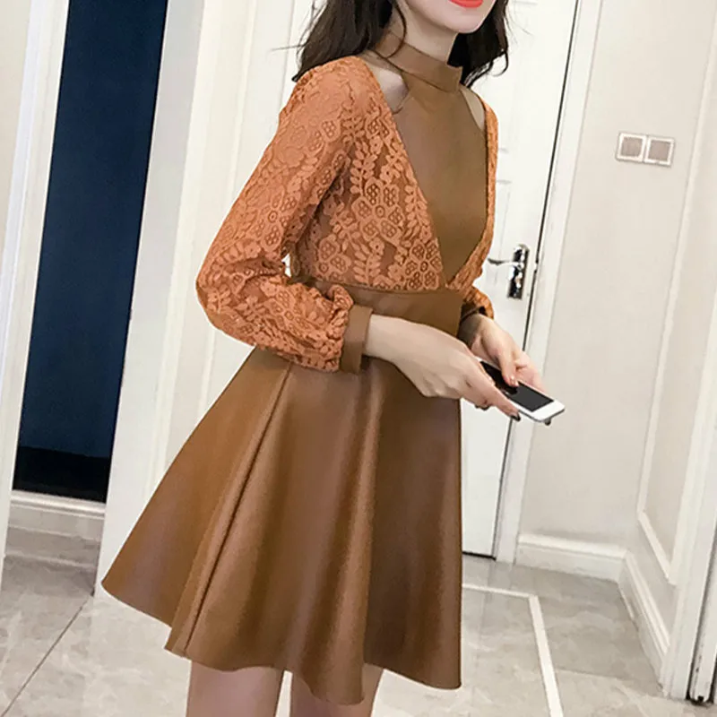 Новинка осени moda feminina винтажное открытое элегантное платье женская одежда