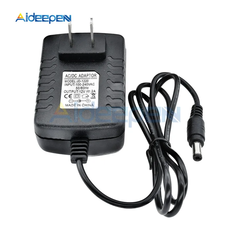 ЕС и США драйвер plug адаптер AC110V 220V переменного тока в постоянный 12В 2A 1.8A 5,5*2,1 мм, 1 шт