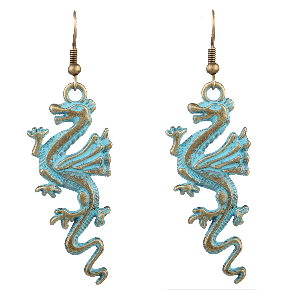 Женские серьги капельки в виде животных Винтажные совы слона крыльев Ангела