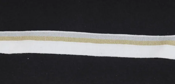 19 мм белая Золотая эластичная стрейч лента для отделки лямки аппликационные