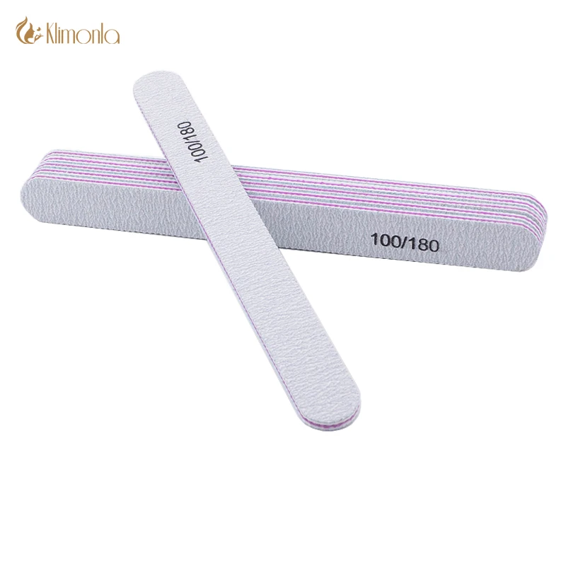 

5pcs/lot Professional Gray Sandpaper Nail Files 100/180 Nail Sanding Buffers UV Gel Polish Blocks Nail Art Beauty Tools