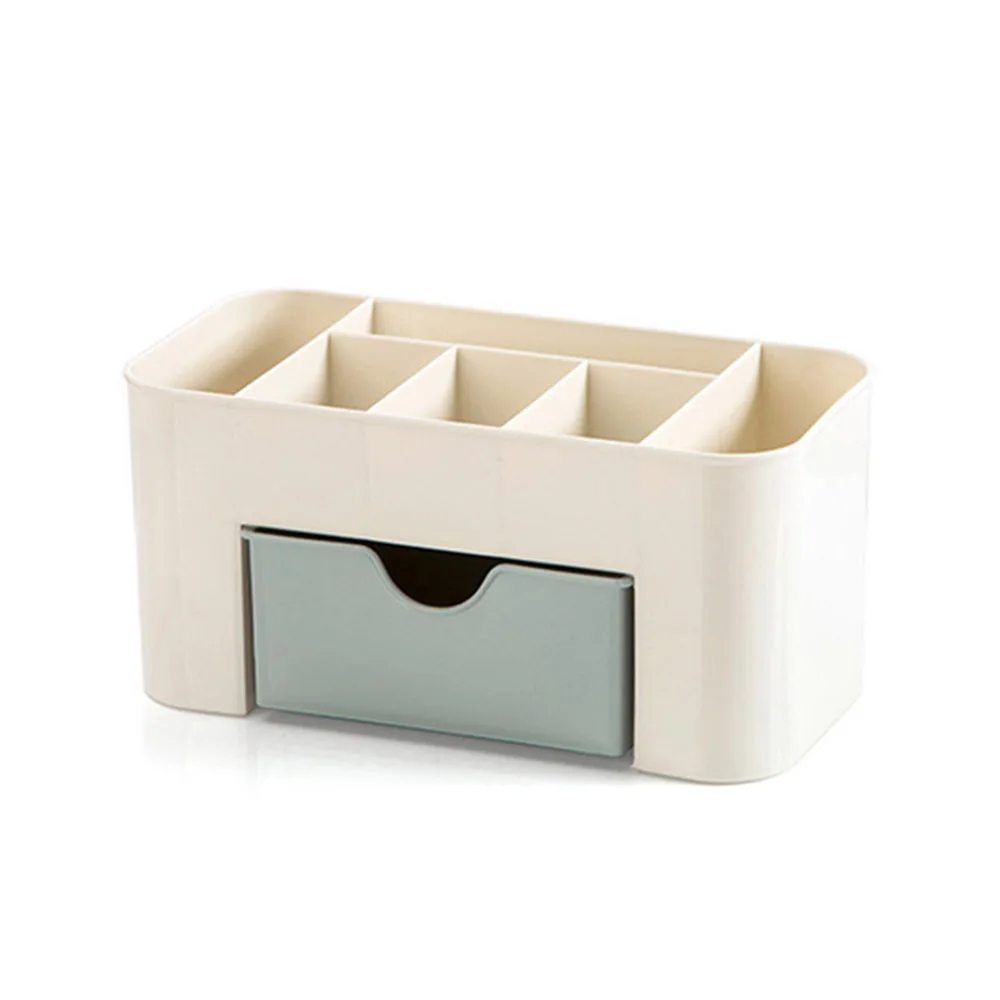 

Makeup Jewelry Cosmetics Holder Box Office Desktop Dresser Drawer Plastic Organizer Box