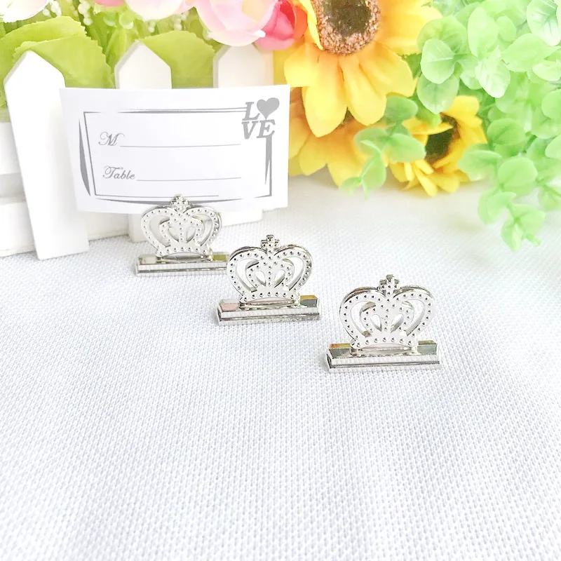 100 шт Серебряная корона место держатель карты стол Центральный имени детский душ