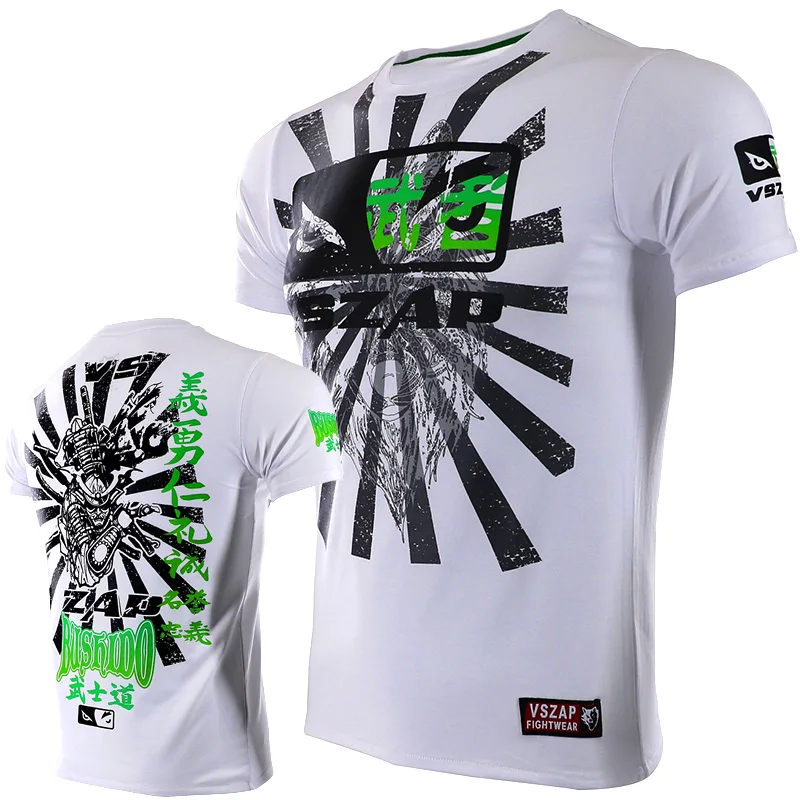 

VSZAP Boxing MMA rashguard T Shirt Gym Tee Shirt Fighting Martial Arts Fitness Training Muay Thai T Shirt Men Homme jersey