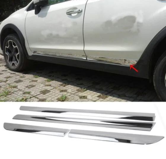 

High Quality ABS CHROME CAR SIDE DOOR BODY PROTECTOR MOLDING COVER TRIM 4pcs/Set FOR Subaru XV 2012 2013 2014 2015 2016 2017