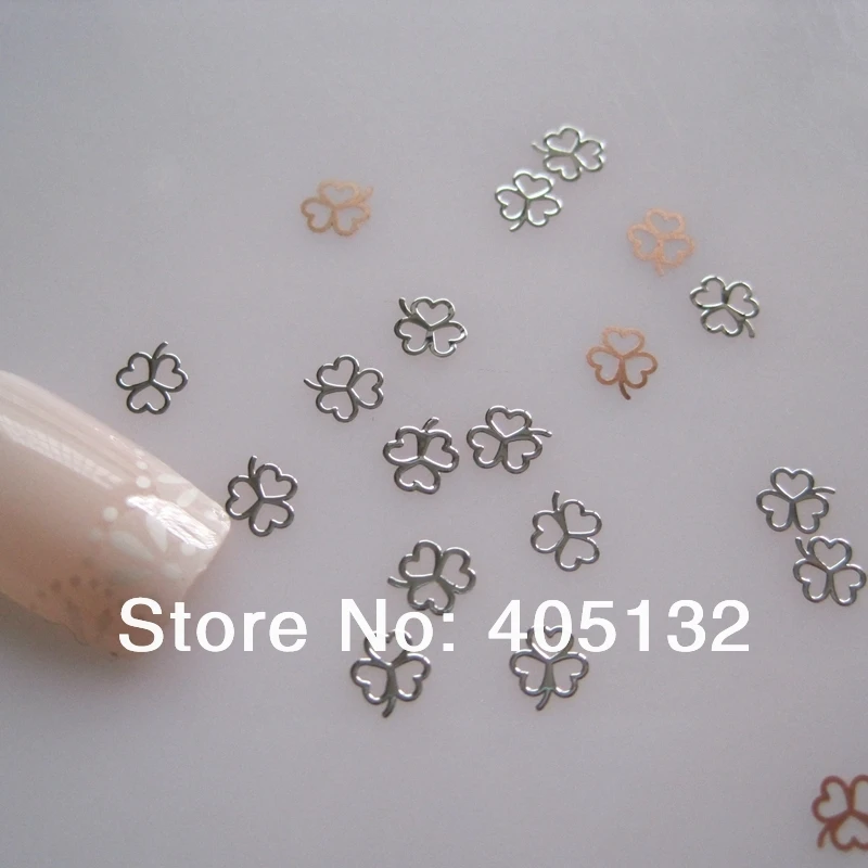 Прибл. 1000 Оригинальные металлические серебряные ломтики листьев на удачу