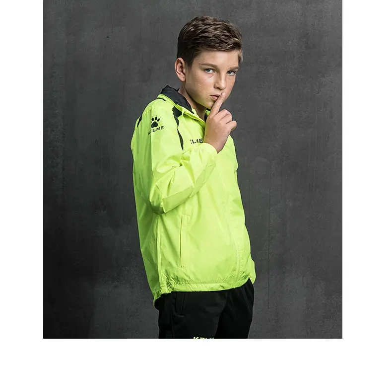 KELME, спортивное детское футбольное Джерси, куртка для спорта на открытом воздухе, мужская куртка для бега, тренировочная куртка для упражнений, ветрозащитная одежда, coatK15S607-1
