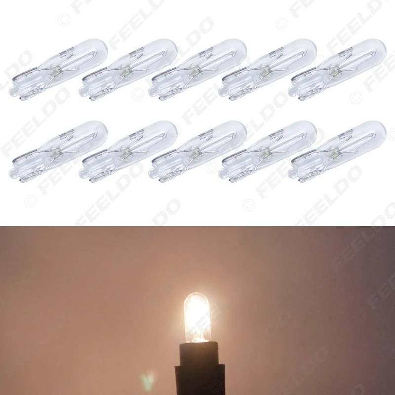 FEELDO 30 шт автомобильных T5 на танкетке 12 V 1,2 Вт галогенная лампа внешняя замену галогенная лампа приборной панели лампочки# CA2933