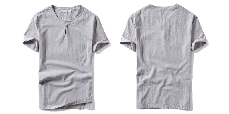 Новинка 2017 дизайнерская летняя льняная футболка Мужская модная повседневная