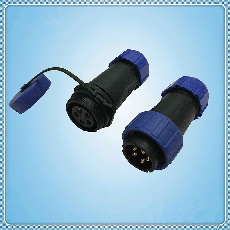 5 контактный разъем водонепроницаемый резьбовой пластиковый мужской серия IP68