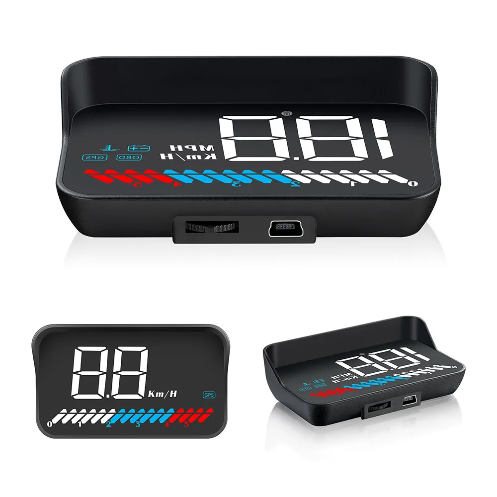 M7 автомобиля HUD Дисплей OBD2 gps двойной режим Спидометр Тахометр лобовое стекло