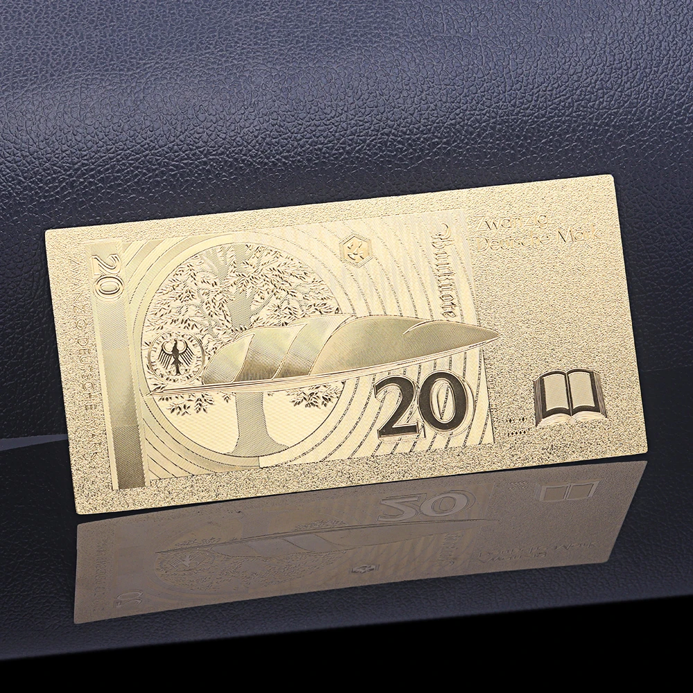 Золотые банкноты VNFURU Deutsche Mark золотые 24K креативные 20-валютные искусство низкая
