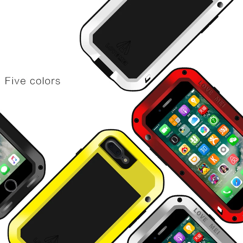 Waterproof Case For iPhone 7 Plus Luxury Original Hard Aluminum Shockproof Cover 8 360 Full Protection |